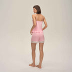 Lace Splice Camisole & Shorts Pajama Set