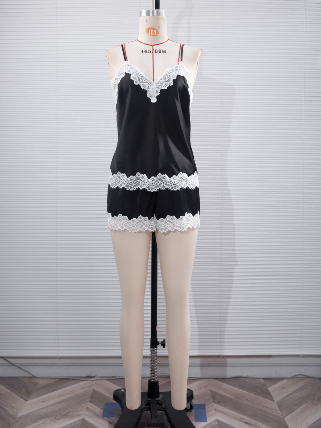 French Lace Camisole & Shorts Two-Piece Sleepwear Set
