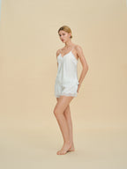 French Lace Camisole & Shorts Two-Piece Sleepwear Set