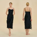 Lace Splice Slit Long Slip Nightgown