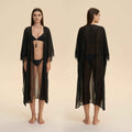 Mesh Fringe Chiffon Sheer Robe