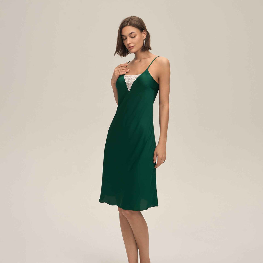 Lace Strapless Backless Satin Mini Dress