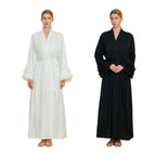 Satin Chiffon Bell Sleeve Long Cardigan