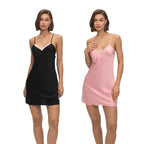 Lace Slim-Fit Satin Camisole Nightdress