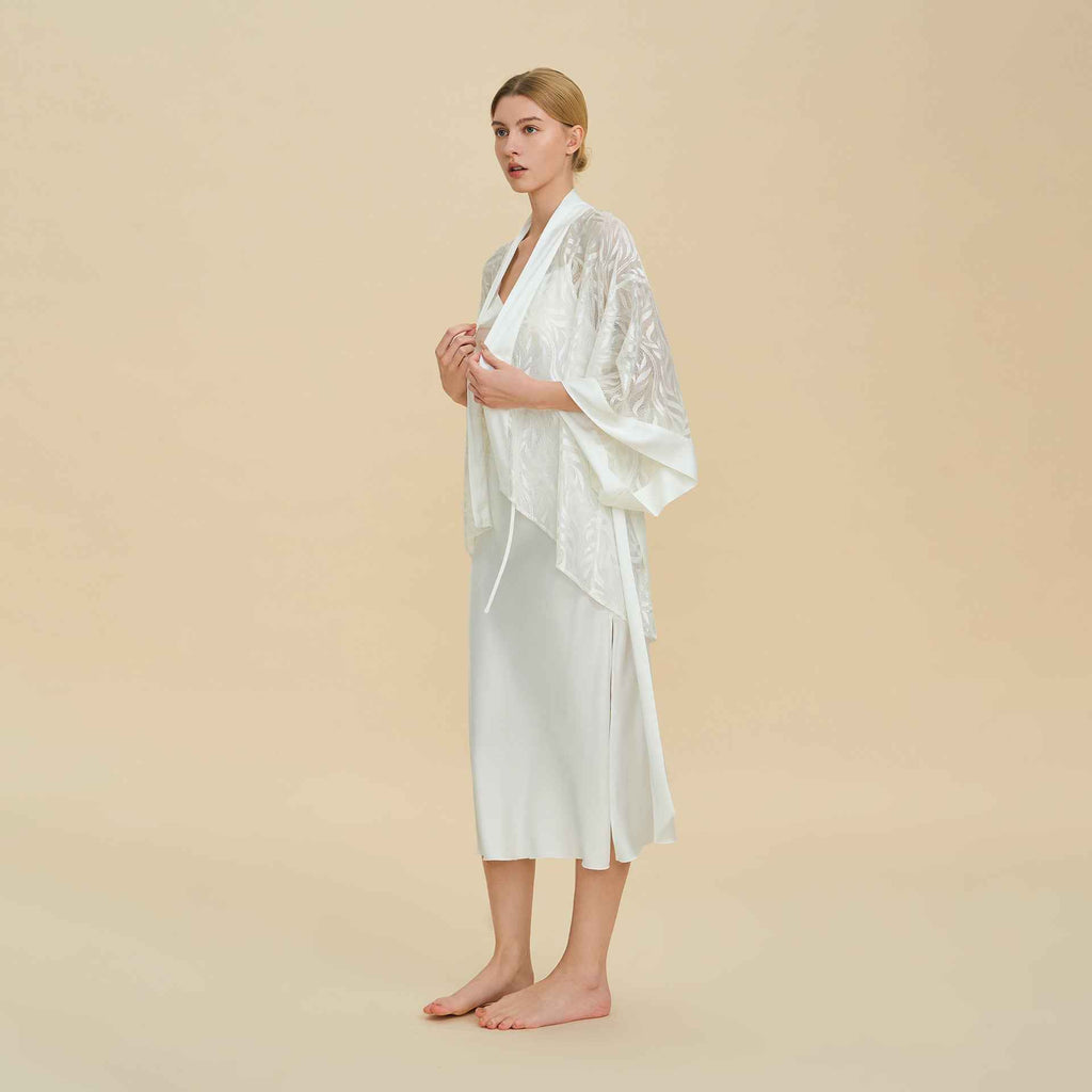 French Mesh Short Robe