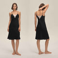 Lace Strapless Backless Satin Mini Dress