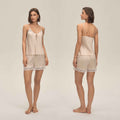 Lace Splice Camisole & Shorts Pajama Set
