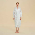 French Lace Trim Nylon Robe