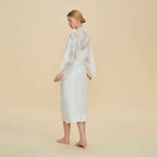 French Lace Trim Nylon Robe