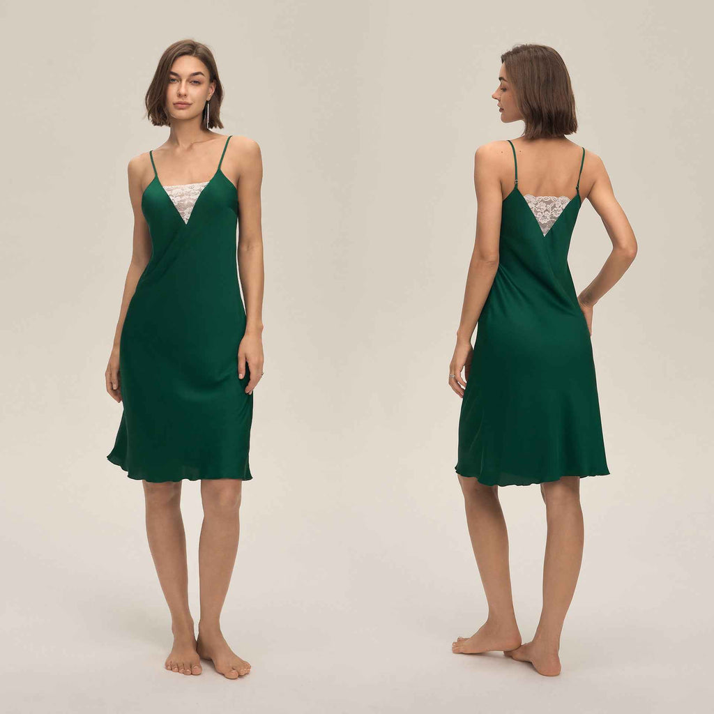 Lace Strapless Backless Satin Mini Dress