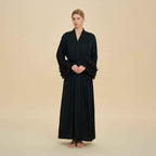 Satin Chiffon Bell Sleeve Long Cardigan