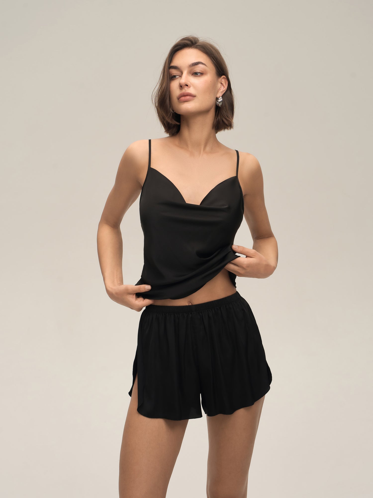 Off-Shoulder Camisole & Shorts Set