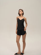 Off-Shoulder Camisole & Shorts Set
