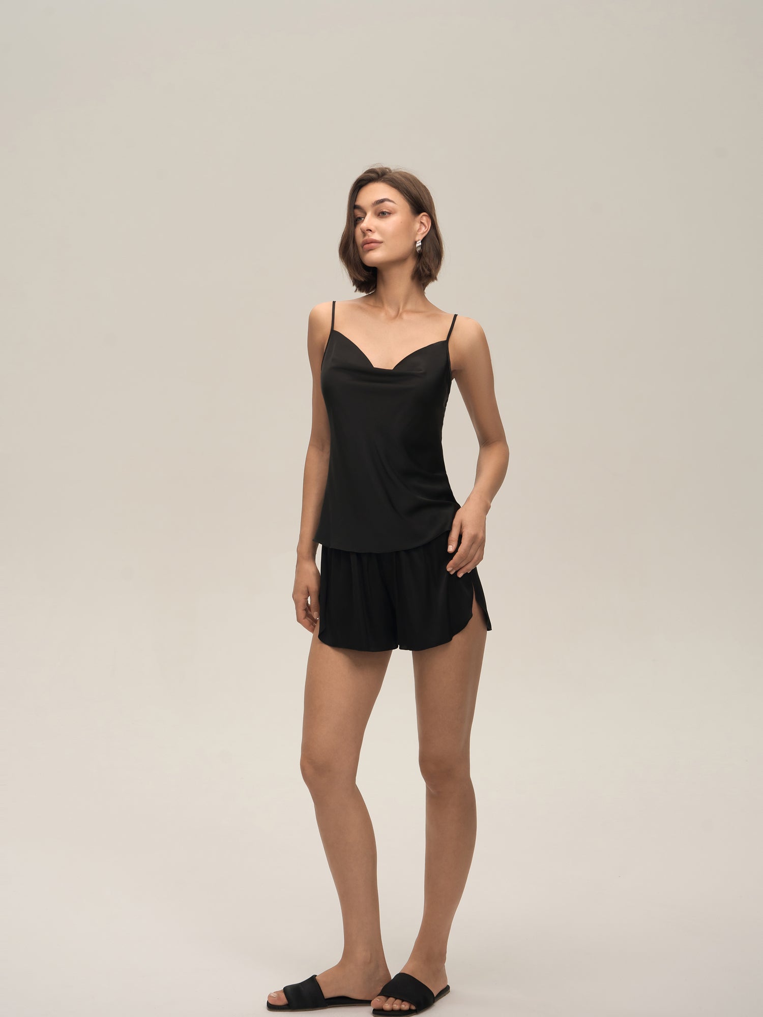 Off-Shoulder Camisole & Shorts Set