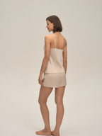 Satin Chiffon Camisole & Shorts Pajama Set