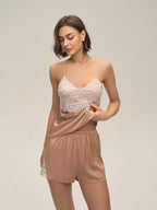Lace Camisole & Shorts Lounge Set