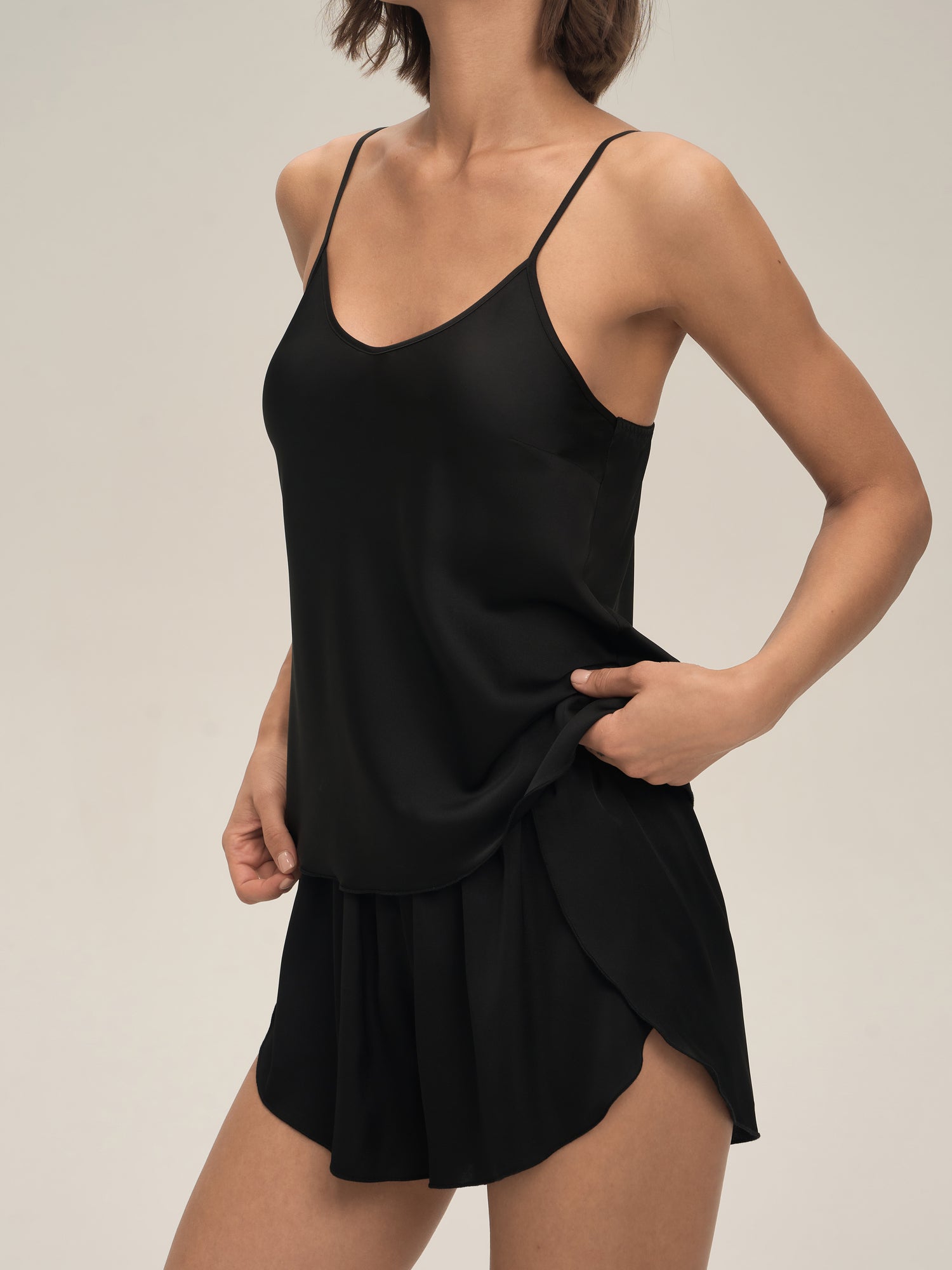 Satin Cami & Shorts Pajama Set
