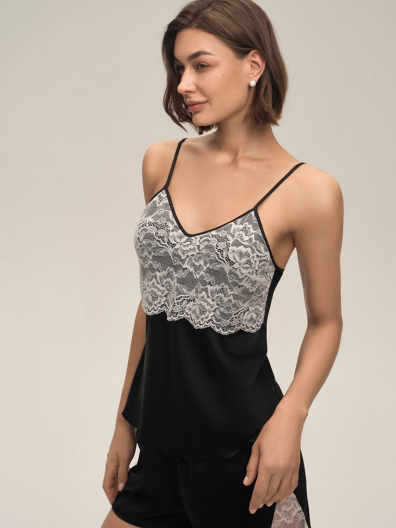 Lace Camisole & Shorts Lounge Set