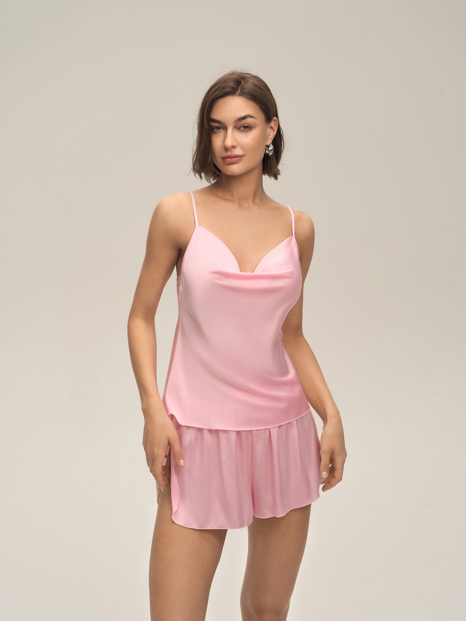 Off-Shoulder Camisole & Shorts Set