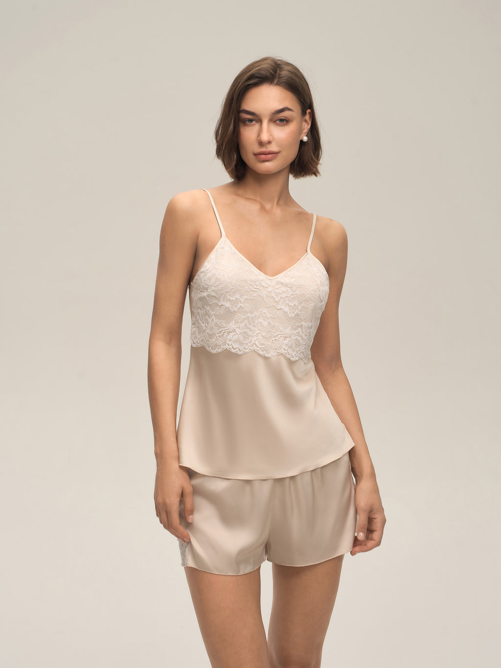 Lace Camisole & Shorts Lounge Set